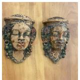 Vintage face wall sconces