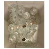 Vintage Clear glass tote lot