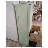 55x15 in wooden cabinet with contents