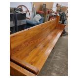 10ft-2ft wooden church pew with hymn holder