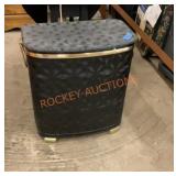 Vintage, laundry hamper  MCM with Contents