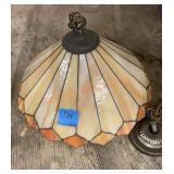 Vintage Tiffany style 16 inch round stained glass