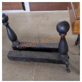 Vintage cast iron andirons
