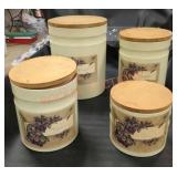 Vintage metal canister set