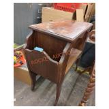 Magazine rack side table