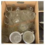 Misc dish and glass ware box lot