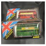 Vintage Solido Bus Londonien Double Decker models