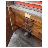 Wooden tool organizer with worktop