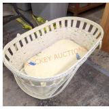 Vintage wicker bassinet