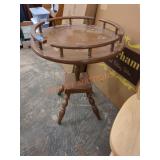 20 inch round vintage wine side table