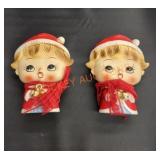 Antique lefton Christmas caroler figurine