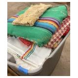 Vintage linens and doily tote lot