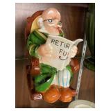Vintage Lefton grandpa in rocker bank