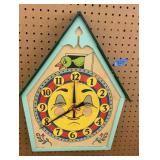 Vintage 1977 handcrafted unique design wall clock