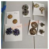 Vintage costume earring lot