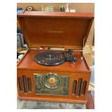 Vintage style Crosley three CD disc and record