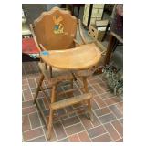 Vintage wooden highchair