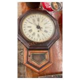 Vintage EN Welch octagon drop wall clock