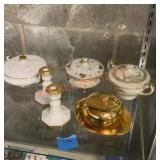Miscellaneous golden painted Dish lot