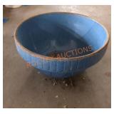 Vintage 10 in stoneware pottery bowl