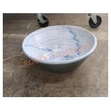 14in round pottery bowl