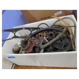 Misc garage tools fasteners and tubing box lot