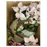 Faux poinsettia box lot