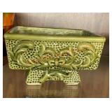 Vintage Pottery square planter, small 8 inch