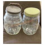 Antique large barrel jars