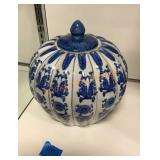 Vintage Chinese, blue and white large ginger jar