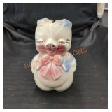 Vintage ceramic hand painted piggy bank