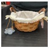 Vintage Longaberger basket with floral details