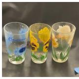 Vintage peanut butter glasses set of