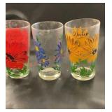 Vintage peanut butter glasses set of