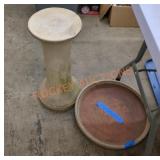 Approximately 2 ft tall cement bird bath