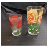 Vintage rose peanut butter glasses