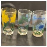 Vintage peanut butter glasses set of