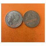 1921 Morgan silver dollars