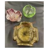 Vintage hand blown glass bowls