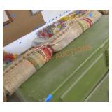 Approximately 3 ft wide vintage Mexican style rug