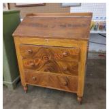 Antique drop top secretary desk on casters