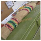 Approximately 3 ft wide vintage Mexican style rug