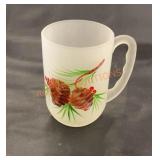Vintage Hazel Atlas hand-painted pine cone mug lot