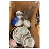 Misc. glassware box lot