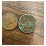Antique token coins