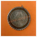 1878 Morgan silver dollar turned into a pendent