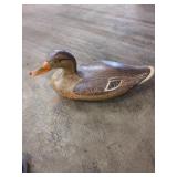 Vintage wooden duck decoy life size