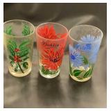 Vintage peanut butter glasses set of