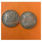 1889 Morgan silver dollars