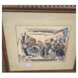 Signed and Framed watercolor piece by John